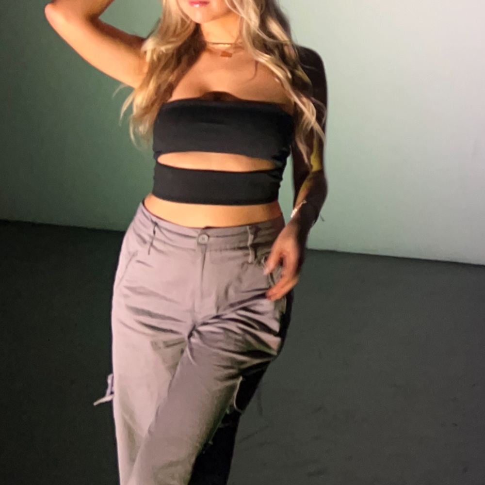 Edikted Black Cut-Out Tube Top